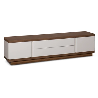 Szafka RTV TIERRA 180 cm Kaszmir/Orzech Japandi - obraz 1
