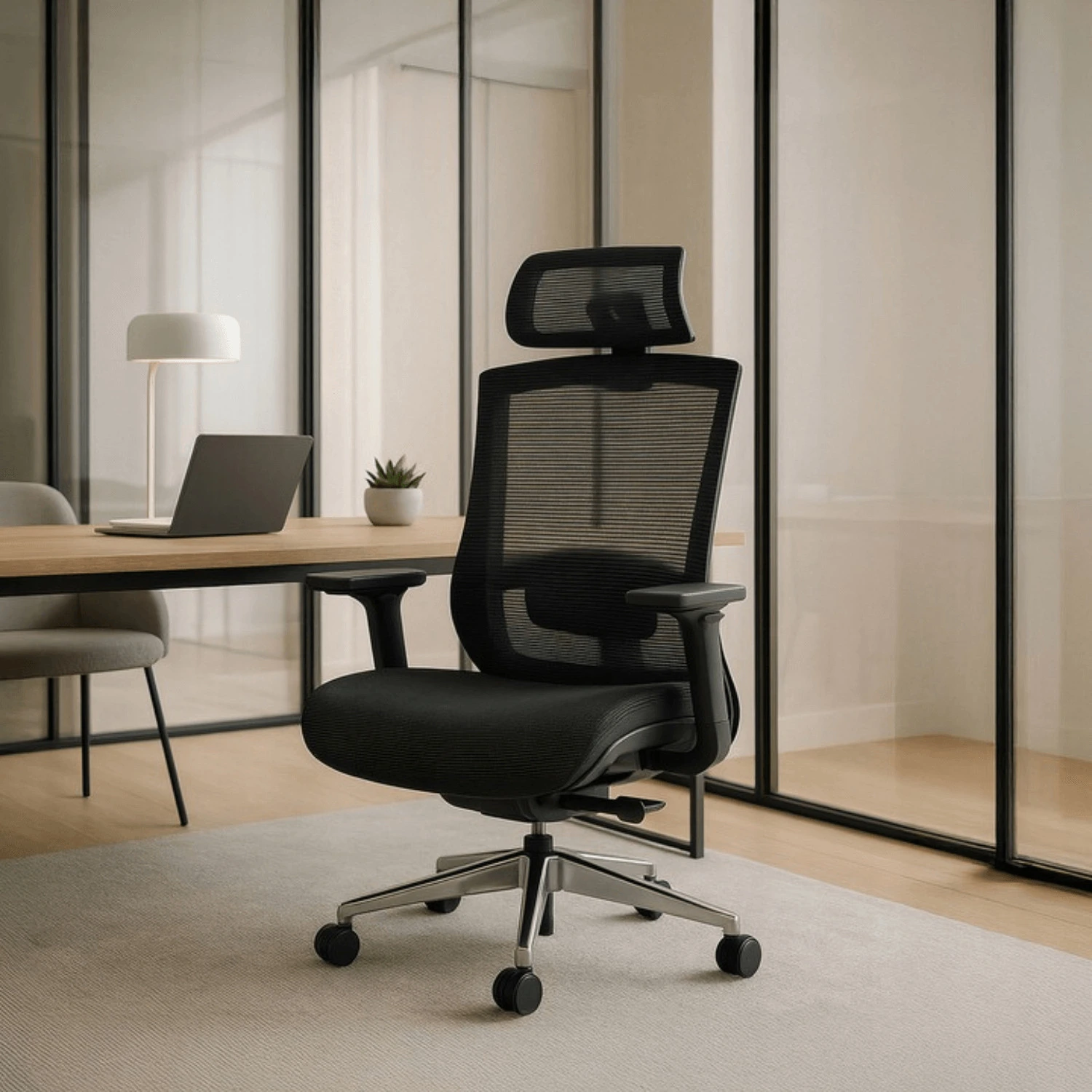 Ergonomické otočné kreslo DYLAN, čierne