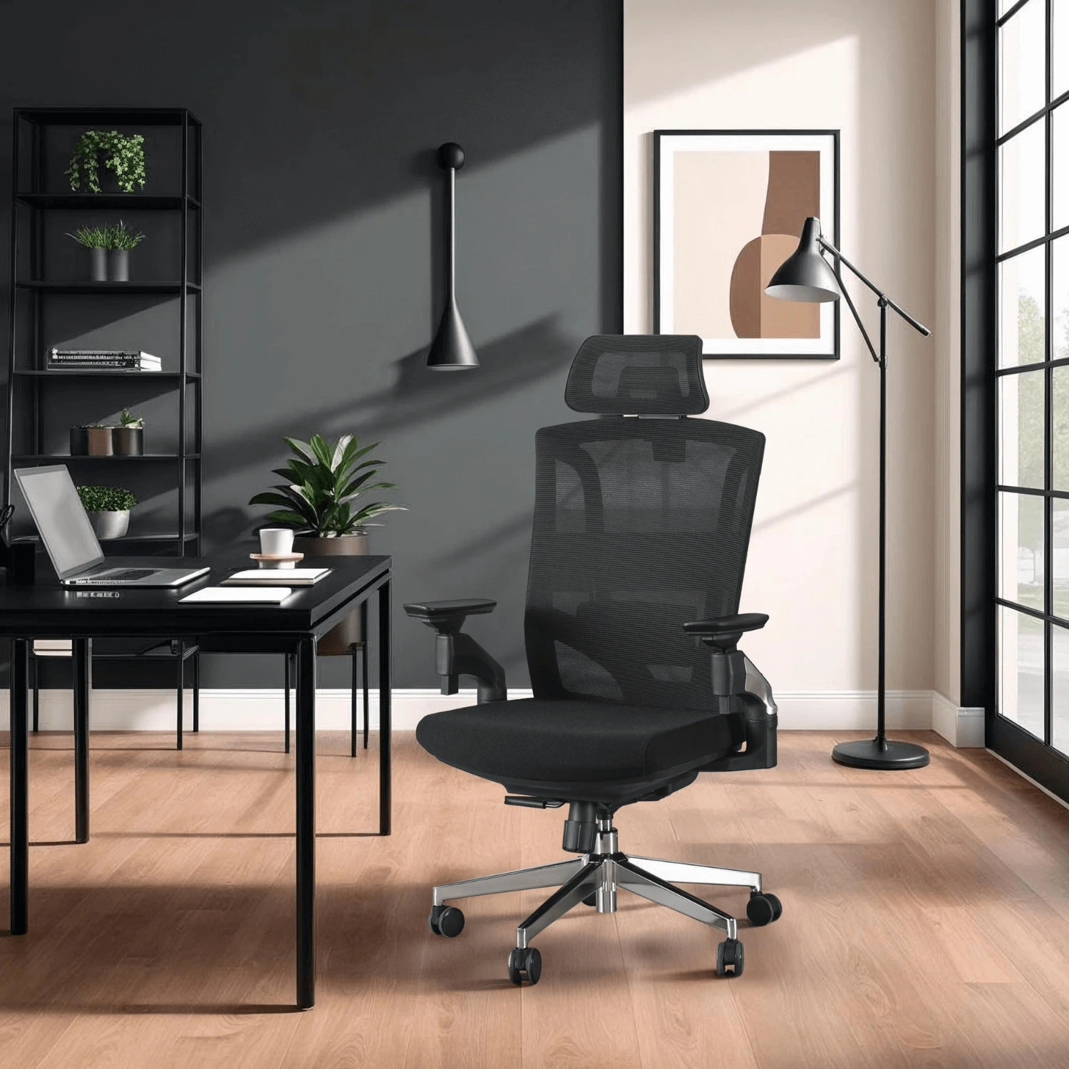 Ergonomické otočné kreslo WILLY, čierne