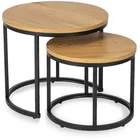 Zestaw Stolików Kawowych DELIA 43 cm/53 cm Dąb Złoty Loft