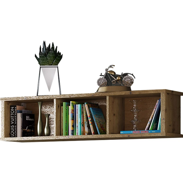 Regał Wiszący Drewniany do Salonu OPIA 125,4 cm Dąb Artisan Nowoczesny