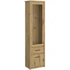 Witryna z Szufladą Drewniana do Salonu OPIA 55,6 cm Dąb Artisan Nowoczesna