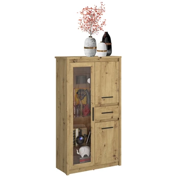 Witryna Niska do Salonu OPIA 85,6 cm Dąb Artisan Nowoczesna - obraz 3